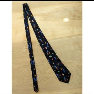 3/$15 Tommy Hilfiger black navy sailor necktie